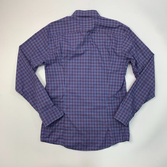 Eton Dress Shirt Mens XL Extra Large SLIM Fit Plaid Button Up Long Sleeve Cotton - Picture 7 of 15